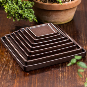 Purple sand tray water connection tray square pot tray water connection tray bonsai pot plant leakproof tray flower pot base for gardening