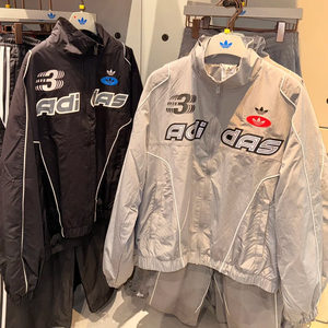
Adidas Clover 25 Spring Men and Women Functional Wind Woven Stand Collar Sports Jacket Jacket JM8033 JM8034