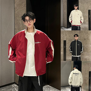 
HN Reversible Couple Loose Waterproof Stand Collar 2025 Spring and Autumn Jackets Jackets Cotton Clothes for Men and Women