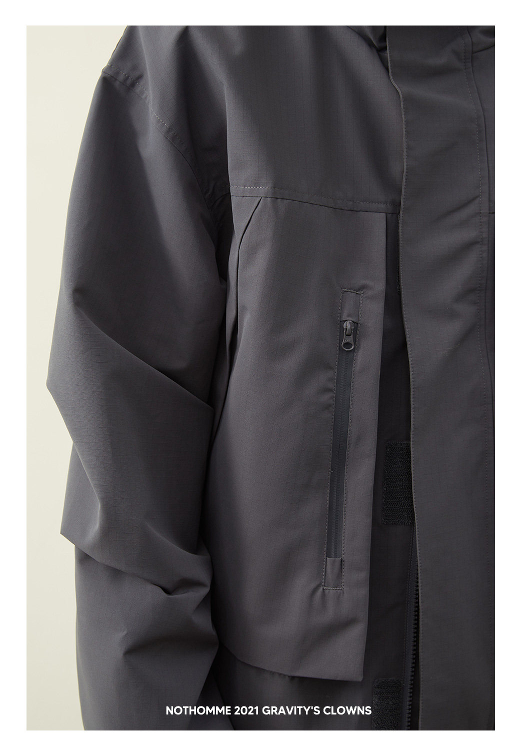 Nothomme Teflon Waterproof Hooded Polyester Jacket