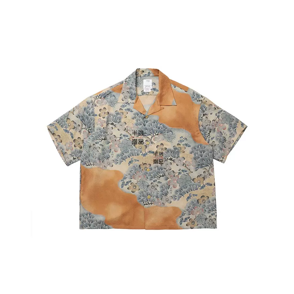 VISVIM CROSBY SHIRT S/S JACQUARD (SILK) 短袖衬衫25SS