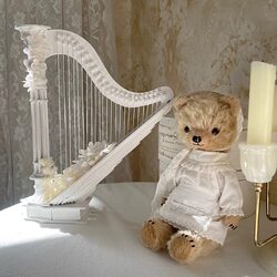 Aiko Handmade Sweet Girl Room Decoration Retro Dried Flowers Harp Japanese Style Original Design Decorative Ornaments