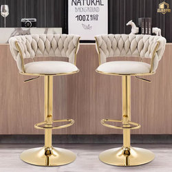 2025 New Model Bar Chair, Light Luxury Adjustable Height Swivel Bar Chair, Bar Counter Chair, Home High Stool, Front Desk Cashier Chair