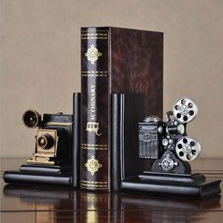 American Retro Home Furnishings, Study Room, Office Desktop Decoration, Projector, Movie Book Stand, Bookshelf Decoration