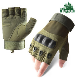 Special Forces Tactical Combat Wear-Resistant Sports Fingerless Military Gloves for Men, Fingerless Cycling Half-Finger Gloves for Fishing and Mountaineering
