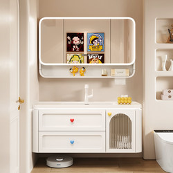Bathroom Cabinet Dopamine Washbasin Cabinet Combination Washbasin Ceramic Integrated Basin Bathroom Cabinet Washstand Washbasin