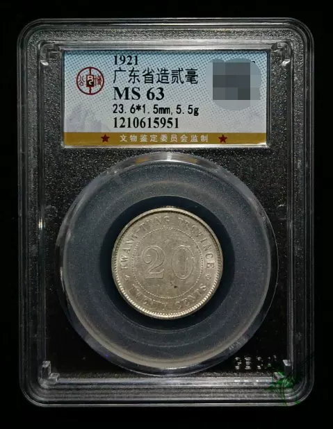 GBCA公博MS63 十年1921年广东省造贰毫2毫银币硬币钱币收藏05-Taobao