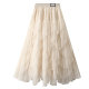 8828 Label European Skirt Women's Mid-length 2025 Spring and Summer Sweet Layered Puffy Cake Mesh Skirt