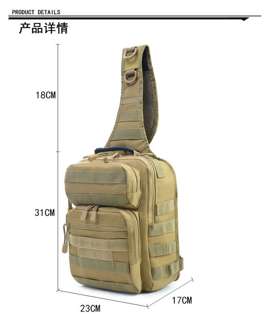 Large-capacity tactical chest bag men's shoulder crossbody bag Oxford ...