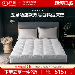 Hongrun Home Textiles Hotel-Style Mattress White Duck down Mattress Fitted Sheet Type Single/Double All-Cotton Warm All-Season Mattress Protector