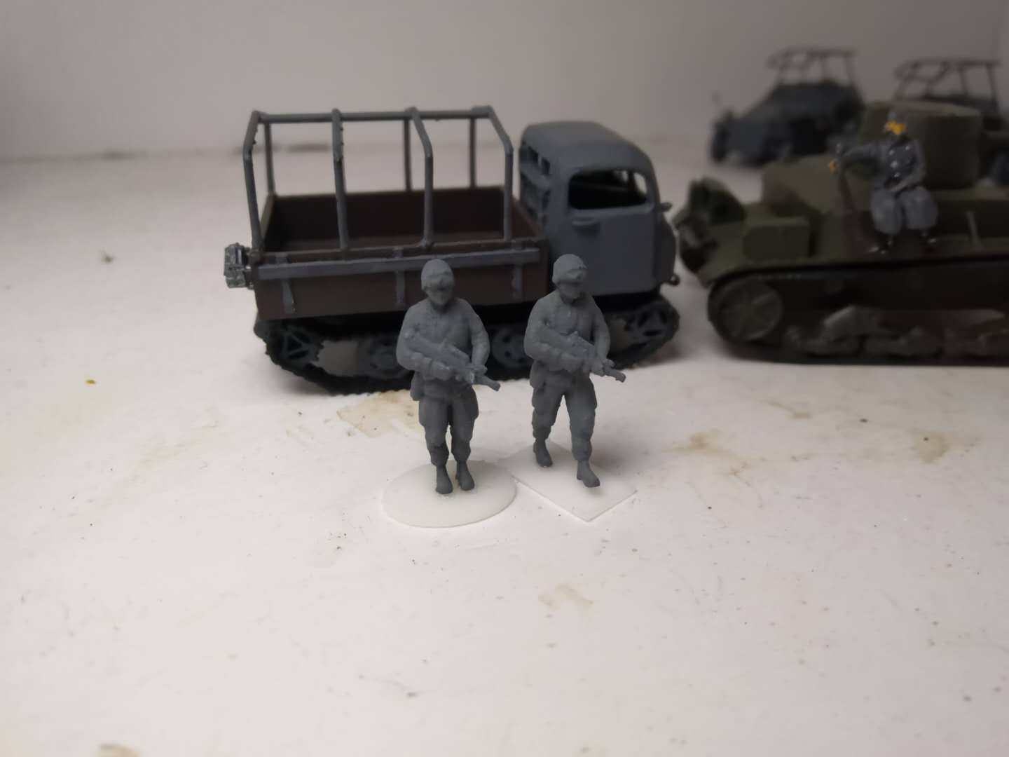 Figurines D'Équipage De Chars Allemands WWII – Maquette Résine 1/35 Non Peinte (4 Pers.) – Goodmoel YH-6951