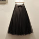 Retro Spring Autumn New A -line Skirt Skirt Skirt Big Powder High -waisted Metro Mid -long Long Skirt Spring
