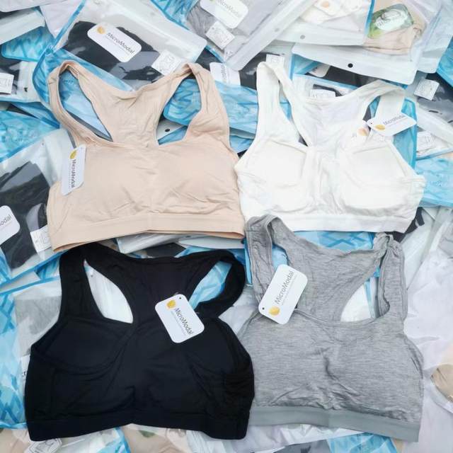 Really good clearance women's underwear for girls without rims pure cotton Momudal summer vest suspender bra