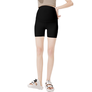 Pregnant women's safety pants in summer, ultra-thin and cool, breathable three part pants with elastic support for the abdomen and skin friendly base, short pants