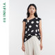 [Same style in the counter] Yifini/Yifei sleeveless polka dot loose short French shirt women's shirt D04S1406