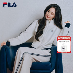 
Yang Mi's same style FILA MUSE official women's knitted jacket 26 summer new casual versatile stand-up collar top