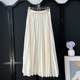 Fashion 25 early spring new heavy-form thin pleated yarn skirt double-layer pleated large skirt for women slim and fashionable commuting
