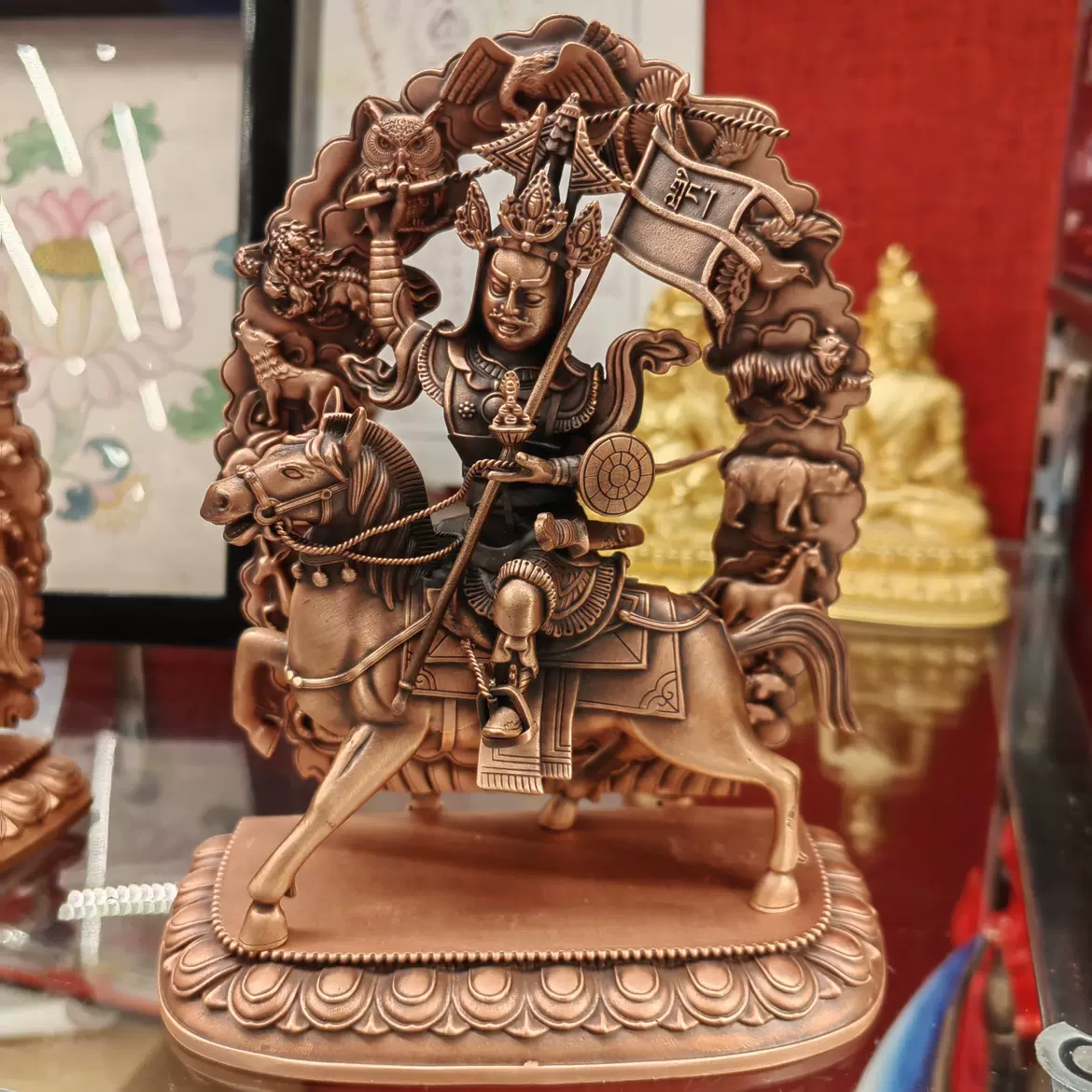 纯紫铜格萨尔王佛像15公分-Taobao 