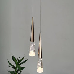 Simple and Creative Crystal Bedroom Bedside Chandelier, Doorway Foyer Chandelier, Personalized Background Wall Lamp, Zhongshan Lighting Fixtures