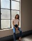 25 spring and summer new pepamack same style simple and versatile pure cotton round-neck white T-French flaky jeans