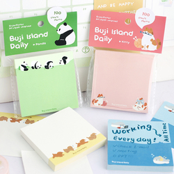 Letter Lover Buji Island Daily 100 Note Notes Korean Cute Panda Strawberry Message Note Paper
