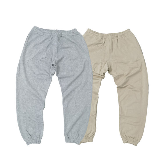 
Minimalist Japanese street loose straight elastic waist tie feet heavy big terry loop casual trousers trousers K762 embroidery