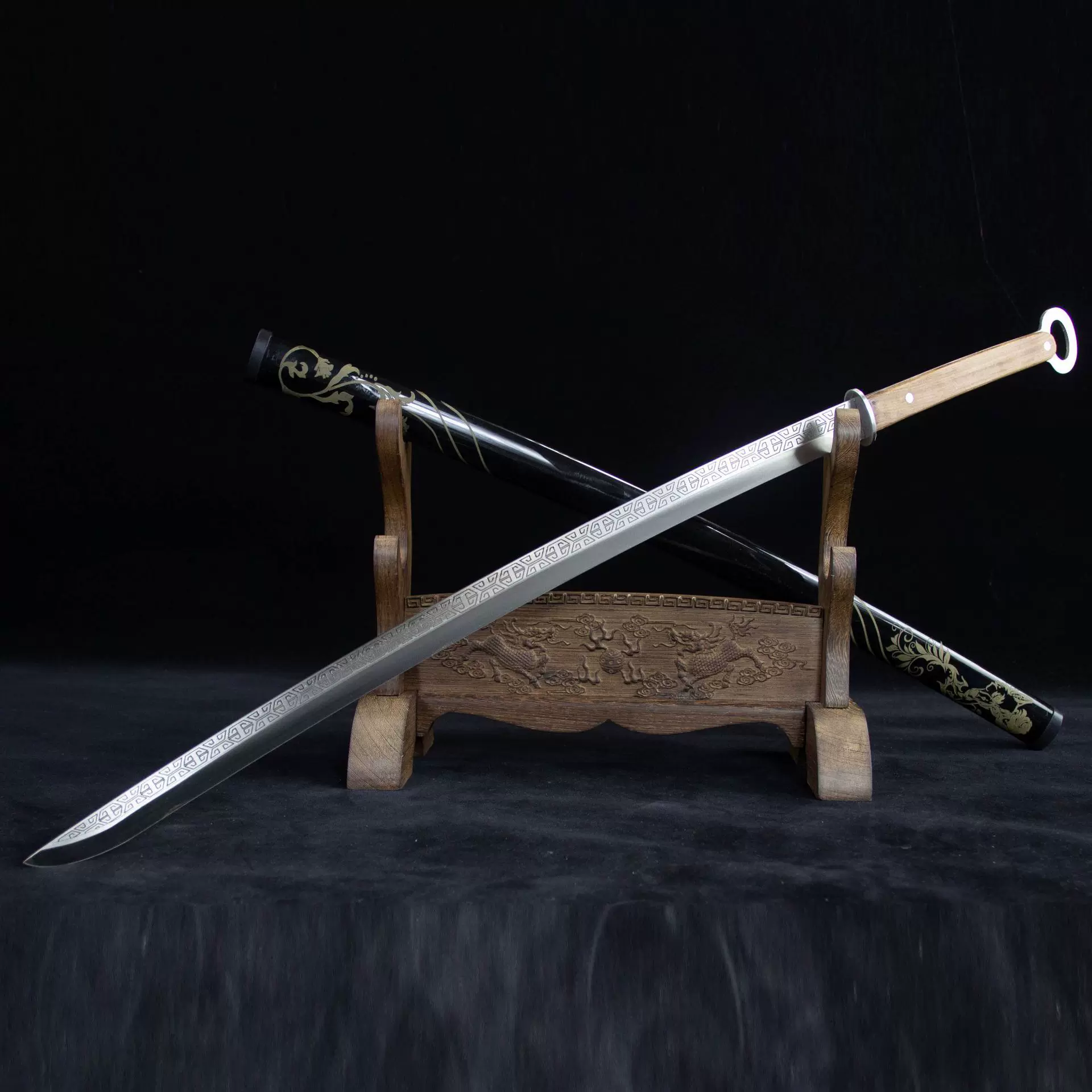 元の価格 ねじ樣專用 淵寒伝統牛尾刀（武術刀）古兵器 武具 刀装具  