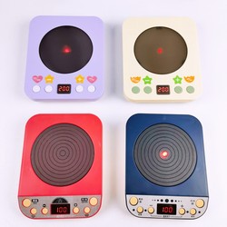 Children's Sound and Light Induction Cooker Toy, Large Kitchen Pretend Play Set with Realistic Tableware and Pots, Baby Cooking Toys for Boys and Girls