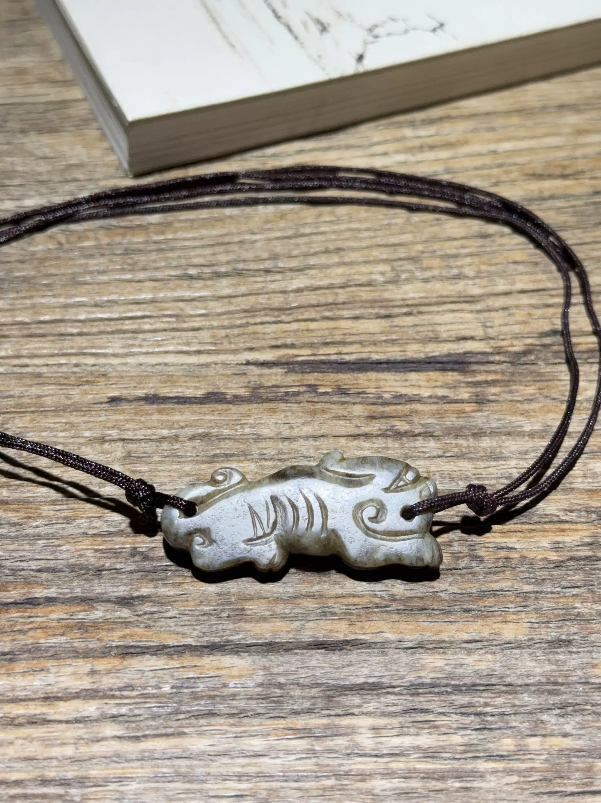 明代虎/兽佩老玉明清件中古玉和田玉