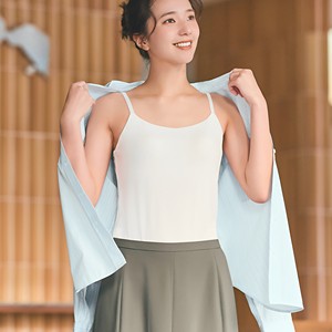 
SM 100% pure cotton foreign trade women's camisole with cup free bra with yoga base exercise