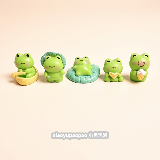 
Bored Cute Mini Pond Little Frog Office Work Station Desktop Ornament Computer Display Decoration