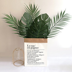 ins Creative Nordic-Style Leaf Home Decor Bedroom Ornaments Artificial Monstera Large Leaf Flower Arrangement Green Plants