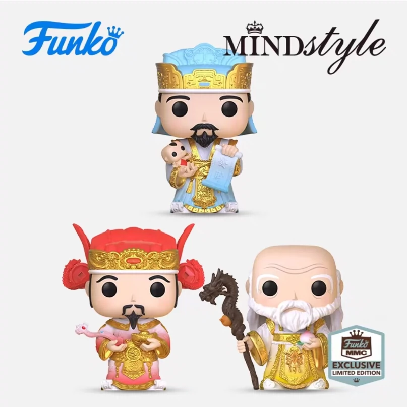 Funko Pop亚洲系列展会限定青花瓷三星高照福禄寿玩偶手办公仔-Taobao