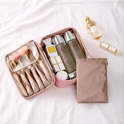 Travel Cosmetic Bag, Portable Large-Capacity Toiletry and Cosmetics Storage Bag, Makeup Storage Bag Box, Waterproof Makeup Bag