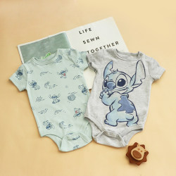 Baby Triangle Harness Summer Thin Baby Short-Sleeve Coveralls 0-24 Months Boys Triangle Harness Romper Suit