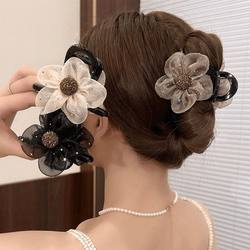 Hair Clip Flower Hair Accessory 2025 New Sunflower Rhinestone Flower High-End Ponytail Bun Hair Styling Tool