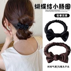 Simple Bowknot Hair Tie Elastic Band for Tying Hair, High-End Basic Style, 2025 New Hair Accessory
