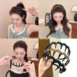 Wavy Hairband with Teeth for Tidying up Bangs and Stray Hair, Hair Clip for Women, 2024 New Style, Heightens the Crown of the Head Without Squeezing the Head