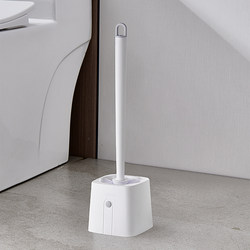 Toilet Brush with No Dead Corners, Wall-Mounted, for Home Bathroom, No-Drill Toilet Brush Set with Long Handle, Wall-Mounted Cleaning Brush Set