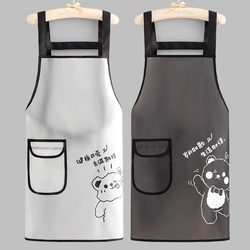 2025 New Style Apron for Aquatic Products, Waterproof and Oil-Proof, Household Kitchen Cooking, No-Wash Women's Apron Work Clothes for Summer