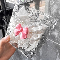 Wall-Mounted Draining Storage Box for Discarded Face Towels, Bathroom Cleansing Towels, and Face Wipes, Secondary Organization Bathroom Shelf