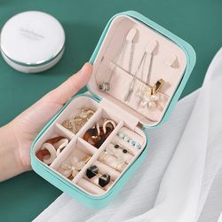 Jewelry Box Storage Box Portable Earrings and Bracelets Jewelry Necklace Ring Small Exquisite Mini New Style Box