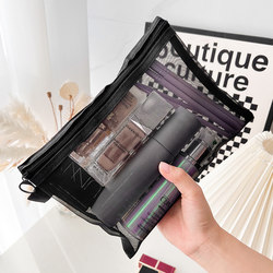 Mesh Cosmetic Bag Lipstick Touch-Up Card Holder Small Size Women's 2024 New Portable Mini Bag Inner Storage Pouch