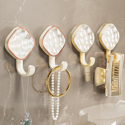 Light Luxury Adhesive Hooks, Strong Load-Bearing, No-Drill Sticky Hooks for Bathroom Walls, Towels, Clothes, Wall-Mounted, Traceless Adhesive