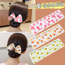 Children's Magic Twist Hair Clip, New Cute Bow Bun Hair Accessory, Little Girl Hairpin Headband