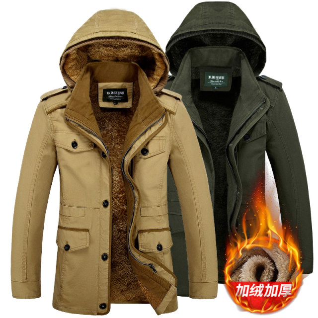 Autumn and winter men's business casual large size jacket work clothes ...