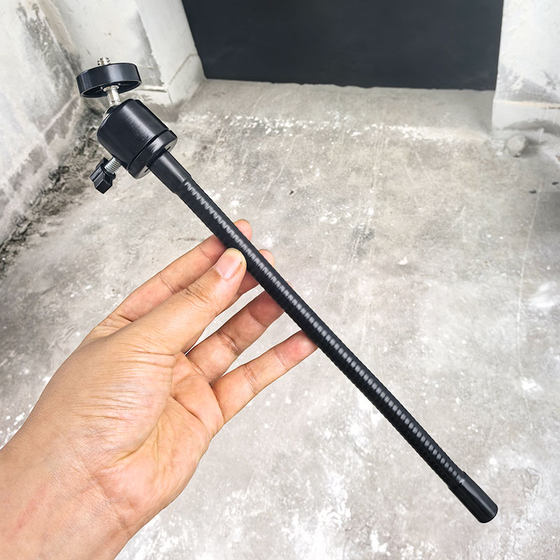 
Magic Hose Universal Head Hardened Steel Wire Braided Rubberized Hose Tripod Mobile Phone Holder Accessories 1/4