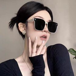 Sunglasses for Women 2025 New Summer Retro Square Large Frame Polarized Uv Protection Trendy Face-Slimming