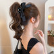 Large black bow clip women's high-end 2025 new style hair clip shark clip ponytail hair clip hair clip
