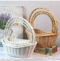 Rattan basket gift portable ingot flower basket wicker